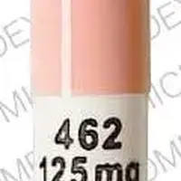 Emend (Aprepitant (oral/injection) [ a-prep-i-tant ])-462 125 mg-125 mg-Pink & White-Capsule-shape