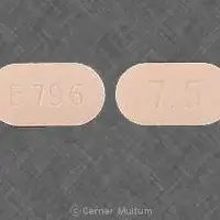 Endocet 10/325 (Acetaminophen and oxycodone [ a-seet-a-min-oh-fen-and-ox-i-koe-done ])-E 796 7.5-500 mg / 7.5 mg-Orange-Oval