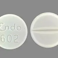 Endocet 5/325 (Acetaminophen and oxycodone [ a-seet-a-min-oh-fen-and-ox-i-koe-done ])-Endo 602-325 mg / 5 mg-White-Round