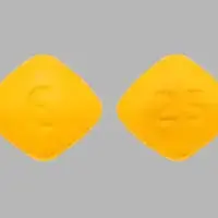 Eplerenone (Eplerenone [ ep-ler-e-none ])-E 25-25 mg-Yellow-Four-sided