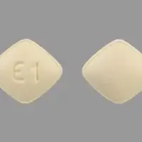 Eplerenone (Eplerenone [ ep-ler-e-none ])-E1-25 mg-Yellow-Four-sided