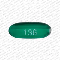 Ergocalciferol (Ergocalciferol (vitamin d2) [ er-goe-kal-sif-e-role ])-136-1.25 mg (50,000 USP units)-Green-Capsule-shape