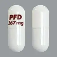 Esbriet (Pirfenidone [ pir-fen-i-done ])-PFD 267 mg-267 mg-White-Capsule-shape