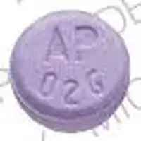 Estradiol topical (Estradiol topical [ ess-tra-dye-ol-top-ik-al ])-AP 026-1 mg-Purple-Round