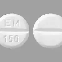 Euthyrox (Levothyroxine [ lee-voe-thye-rox-een ])-EM 150-150 mcg-White-Round