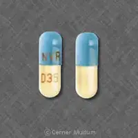 Focalin xr (Dexmethylphenidate [ dex-meth-il-fen-i-date ])-NVR D35-35 mg-Blue & Brown-Capsule-shape