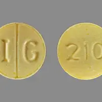 Folic acid (Folic acid [ foe-lik-as-id ])-I G 210-1 mg-Yellow-Round