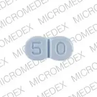 Glimepiride (Glimepiride [ glye-mep-ir-ide ])-5 0 R B-4 mg-Blue-Figure eight-shape