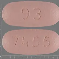 Glipizide and metformin (Glipizide and metformin [ glip-ih-zyd-and-met-for-min ])-93 7455-2.5 mg / 250 mg-Pink-Oval