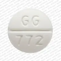 Glipizide (Glipizide [ glip-i-zide ])-GG 772-10 mg-White-Round