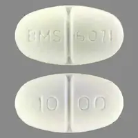 Glucophage (Metformin [ met-for-min ])-BMS 6071 10 00-1000 mg-White-Oval