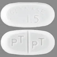 Glynase prestab (Glyburide [ glye-bue-ride ])-GLYNASE 1.5 PT PT-1.5 MG-White-Oval