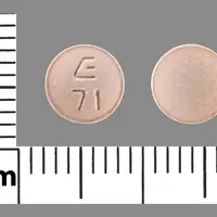 Hydrochlorothiazide and lisinopril (Hydrochlorothiazide and lisinopril [ hye-droe-klor-oh-thye-a-zide-and-lye-sin-oh-pril ])-E 71-12.5 mg / 10 mg-Pink-Round