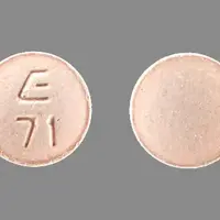 Hydrochlorothiazide and lisinopril (Hydrochlorothiazide and lisinopril [ hye-droe-klor-oh-thye-a-zide-and-lye-sin-oh-pril ])-E 71-12.5 mg / 10 mg-Pink-Round