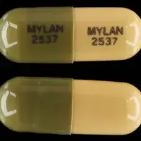 Hydrochlorothiazide and triamterene (Hydrochlorothiazide and triamterene [ hye-dro-klor-oh-thy-a-zide-and-trye-am-ter-een ])-MYLAN 2537 MYLAN 2537-25 mg / 37.5 mg-Green & Yellow-Capsule-shape