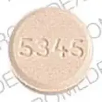 Hydrochlorothiazide (Hydrochlorothiazide [ hye-dro-klor-o-thy-a-zide ])-5345 DAN DAN-50 mg-Tan-Round