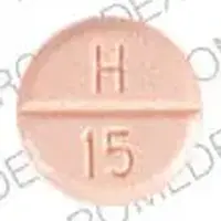 Hydrochlorothiazide (Hydrochlorothiazide [ hye-dro-klor-o-thy-a-zide ])-H 15 LL-50 mg-Pink-Round