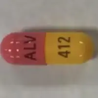 Hydrocodone (Hydrocodone (oral) [ hye-droe-koe-done ])-ALV 412-30 mg-Pink & Yellow-Capsule-shape