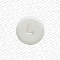 Hydromorphone (rectal) (Hydromorphone (rectal) [ hye-dro-mor-fone ])-M 4-4 mg-White-Round