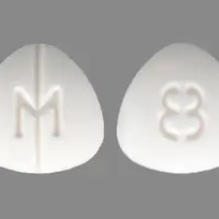 Hydromorphone (rectal) (Hydromorphone (rectal) [ hye-dro-mor-fone ])-M 8-8 mg-White-Three-sided