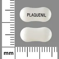 Hydroxychloroquine (Hydroxychloroquine [ hye-drox-ee-klor-oh-kwin ])-PLAQUENIL-200 mg-White-Figure eight-shape