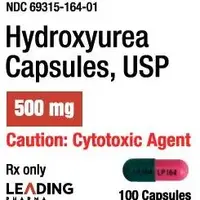 Hydroxyurea (Hydroxyurea [ hye-drox-ee-yoo-ree-a ])-LP 164 LP 164-500 mg-Green & Pink-Capsule-shape