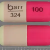 Hydroxyzine (Hydroxyzine [ hye-drox-ee-zeen ])-barr 324 100-100 mg-Pink & Yellow-Capsule-shape