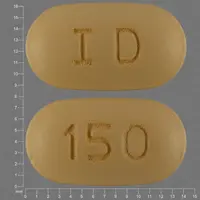 Ibandronate (monograph) (Boniva)-ID 150-150 mg-Yellow-Capsule-shape