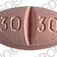 Imdur (Isosorbide mononitrate [ eye-soe-sor-bide-mon-oh-nye-trate ])-IM DUR 30 30-30 mg-Pink-Oval