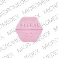 Inderal (Propranolol [ pro-pran-oh-lol ])-I INDERAL 60-60 MG-Pink-Six-sided