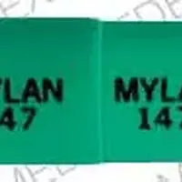 Indomethacin (Indomethacin [ in-doe-meth-a-sin ])-MYLAN 147 MYLAN 147-50 mg-Green-Capsule-shape