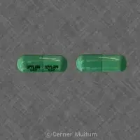 Indomethacin (Indomethacin [ in-doe-meth-a-sin ])-MYLAN 147 MYLAN 147-50 mg-Green-Capsule-shape