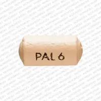 Invega (Paliperidone (oral) [ pal-ee-per-i-done ])-PAL 6-6 mg-Beige-Oval