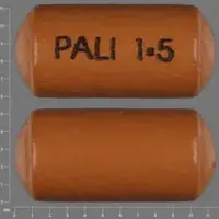 Invega (Paliperidone (oral) [ pal-ee-per-i-done ])-PALI 1.5-1.5 mg-Brown-Oval