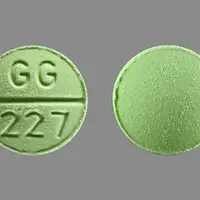 Isosorbide dinitrate (Isosorbide dinitrate [ eye-soe-sor-bide-dye-nye-trate ])-GG 227-20 mg-Green-Round