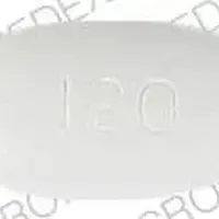 Isosorbide mononitrate (Isosorbide mononitrate [ eye-soe-sor-bide-mon-oh-nye-trate ])-W-587 120-120 mg-White-Oval