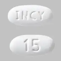 Jakafi (Ruxolitinib [ rux-oh-li-ti-nib ])-INCY 15-15 mg-White-Oval