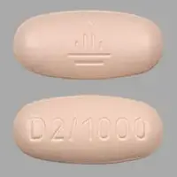 Jentadueto (Linagliptin and metformin [ lin-a-glip-tin-and-met-for-min ])-D2 1000-linagliptin 2.5 mg / metformin hydrochloride 1000 mg-Pink-Oval