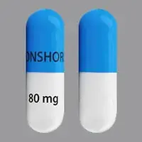 Jornay pm (Methylphenidate hydrochloride)-IRONSHORE 80 mg-80 mg-Blue & White-Capsule-shape