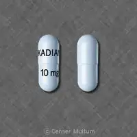 Kadian (Morphine (oral) [ mor-feen ])-KADIAN 10 mg-10 mg-Blue-Capsule-shape