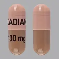 Kadian (Morphine (oral) [ mor-feen ])-KADIAN 130 mg-130 mg-Brown & Orange-Capsule-shape