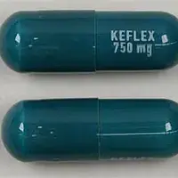 Keflex (Cephalexin [ sef-a-lex-in ])-KEFLEX 750 mg-750 mg-Green-Capsule-shape