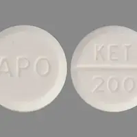 Ketoconazole (systemic) (monograph) (Nizoral)-APO KET 200-200 mg-White-Round