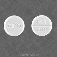 Ketoconazole (systemic) (monograph) (Nizoral)-APO KET 200-200 mg-White-Round