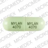 Ketoprofen (Ketoprofen [ kee-toe-proe-fen ])-MYLAN 4070 MYLAN 4070-50 mg-Green-Capsule-shape