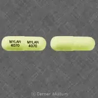 Ketoprofen (Ketoprofen [ kee-toe-proe-fen ])-MYLAN 4070 MYLAN 4070-50 mg-Green-Capsule-shape