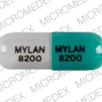 Ketoprofen (Ketoprofen [ kee-toe-proe-fen ])-MYLAN 8200 MYLAN 8200-200 mg-Gray / Blue-Capsule-shape