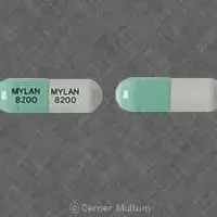 Ketoprofen (Ketoprofen [ kee-toe-proe-fen ])-MYLAN 8200 MYLAN 8200-200 mg-Gray / Blue-Capsule-shape