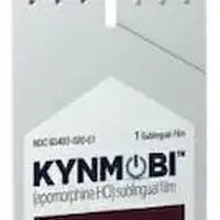 Kynmobi ( apomorphine hydrochloride)-20-20 mg sublingual film-Blue-Rectangle