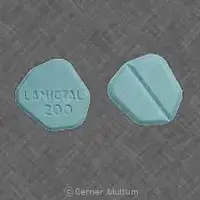 Lamictal (Lamotrigine [ la-moe-tri-jeen ])-LAMICTAL 200-200 mg-Blue-Six-sided